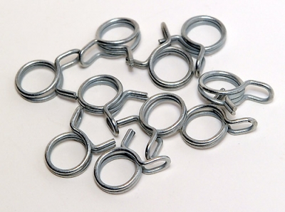 Fuel Hose Spring Clips - SATIN - QTY 10