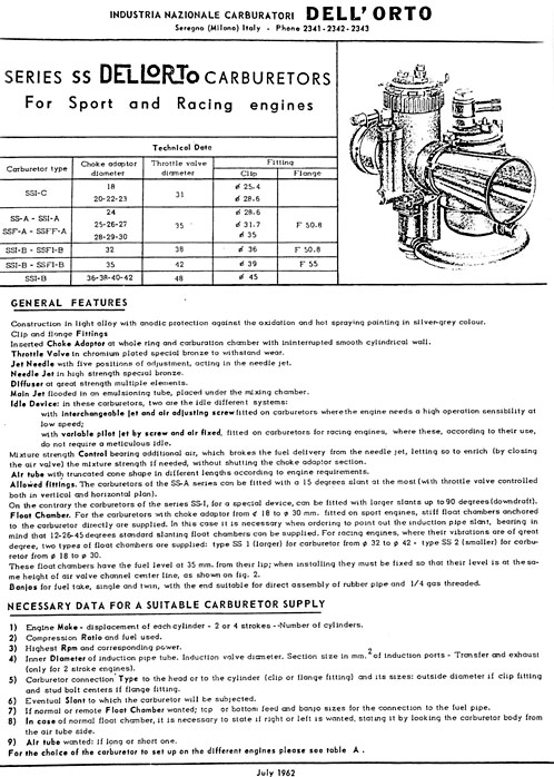 Dellorto SS1 Manual - Digital