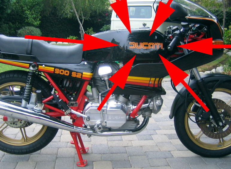 Sticker: 900S2 Gas Tank Dualline Ducati Logo