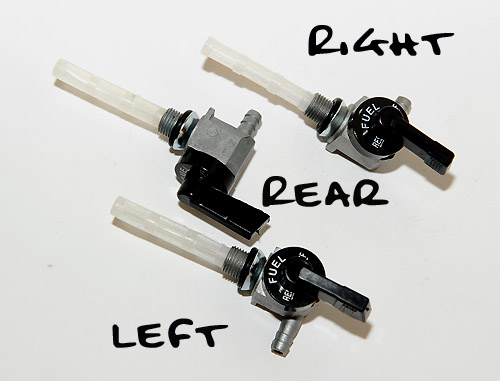 Fuel Tap - M10 x 1.0 - Right, Left & Rear Outlets