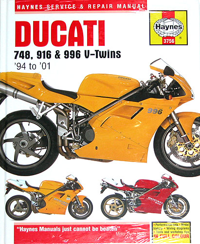 Workshop Manual - 748, 916, 996 V-Twins '94-'01