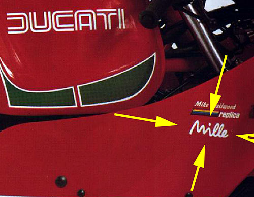 Sticker: Mike Hailwood Replica - MILLE