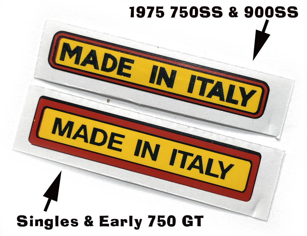 Sticker: Made In Italy - Early GT & SS Style
