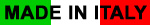 Sticker: Made In Italy - Italian Flag Style