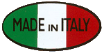 Sticker: Made In Italy - Oval Italian Flag Style