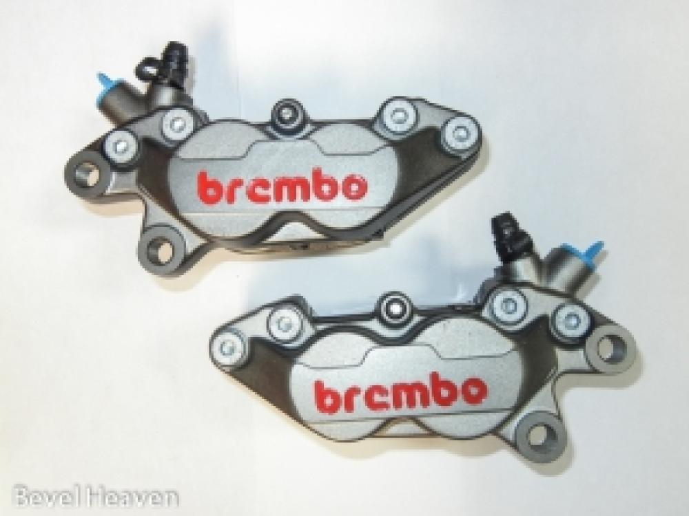 Brake Caliper Brembo 30/34 Red Logo Titanium Grey PAIR