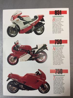 Brochure: Ducati 750F1 Paso & 851