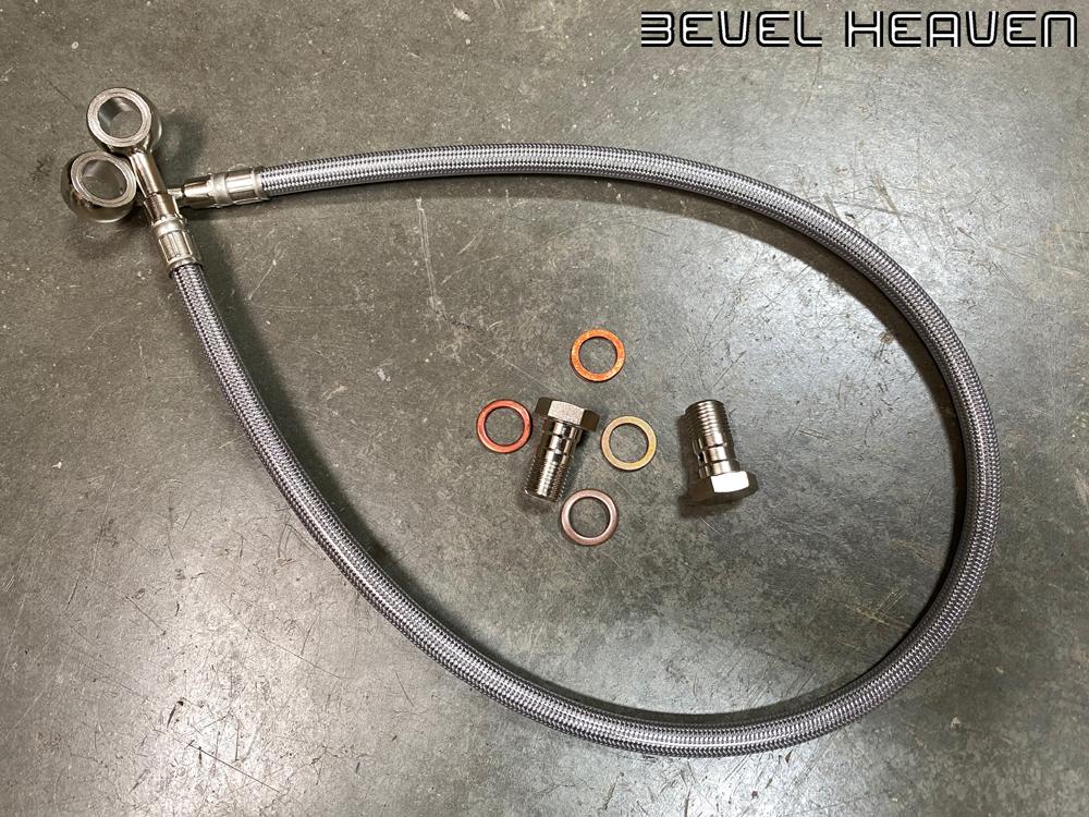 Stainless Steel Brake Line - 750GT/Sport Brembo Splitter To P108 Caliper