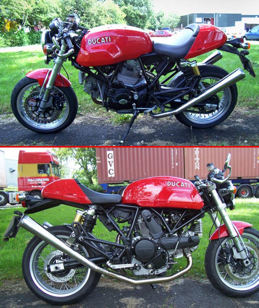 Keihan "Conti Replica" Slip-on Kit - SPORT 1000 BIPOSTO [no fairing, dual shock & silver wheel models]