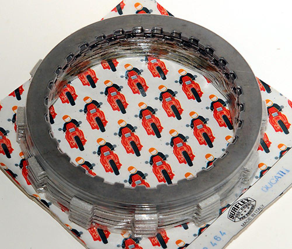 SURFLEX Clutch Kit - * ALLOY * Friction & Steel Plates - 1000cc Ducati Bevel Drive 'Mille' [Dry Clutch] Organic Kit