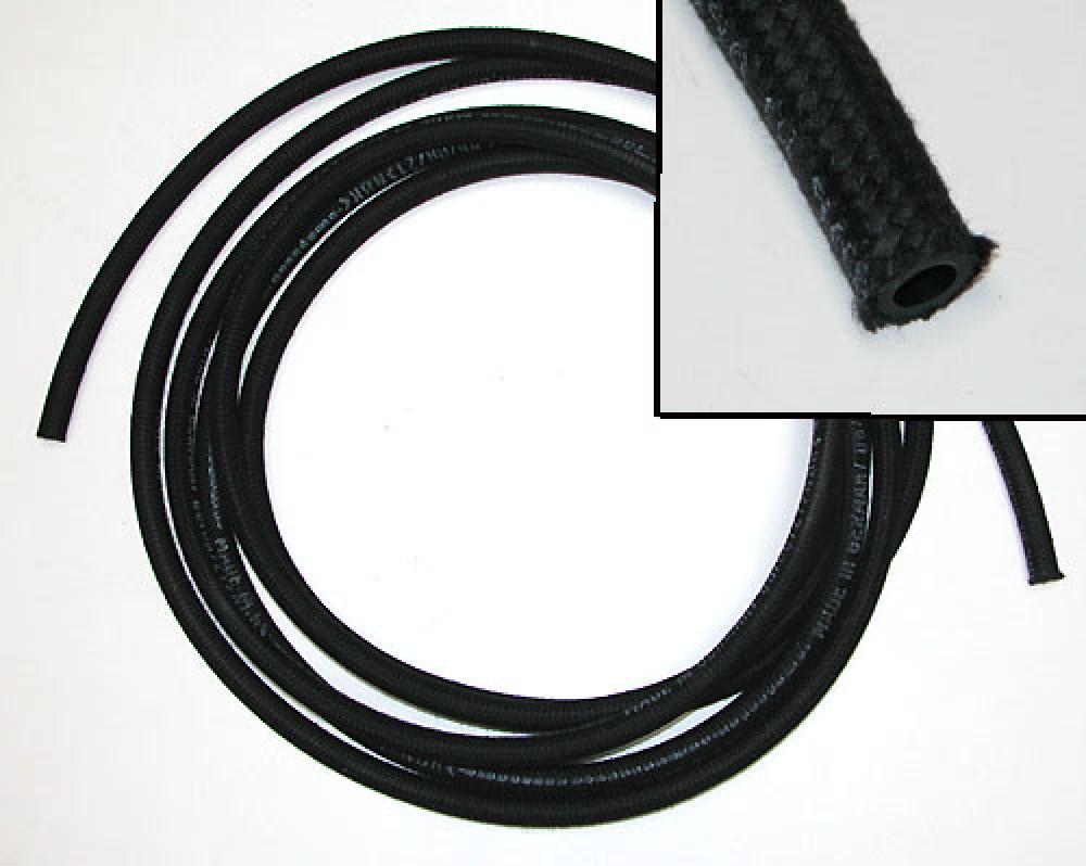 Fuel Hose - Black Woven Fabric Type