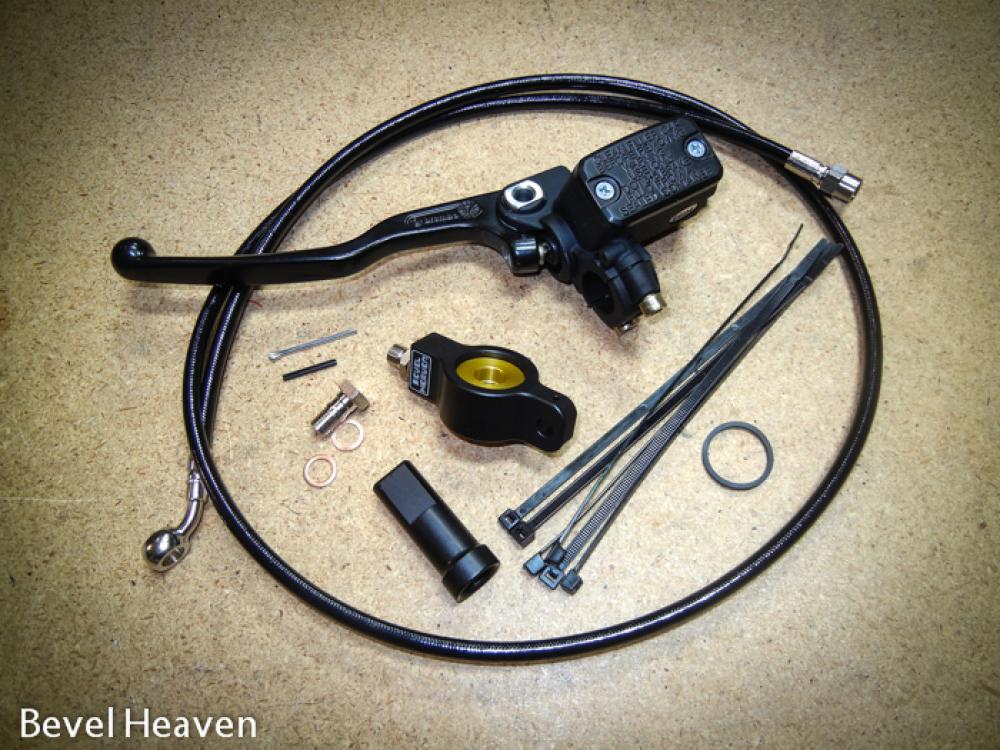 This shows the sliver brake lever with the kit