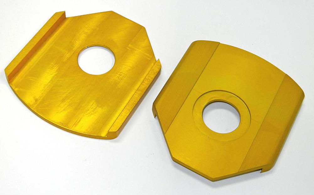 available in SILVER or GOLD anodizing.