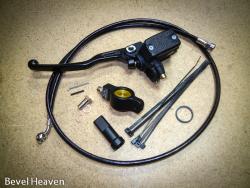 This shows the sliver brake lever with the kit