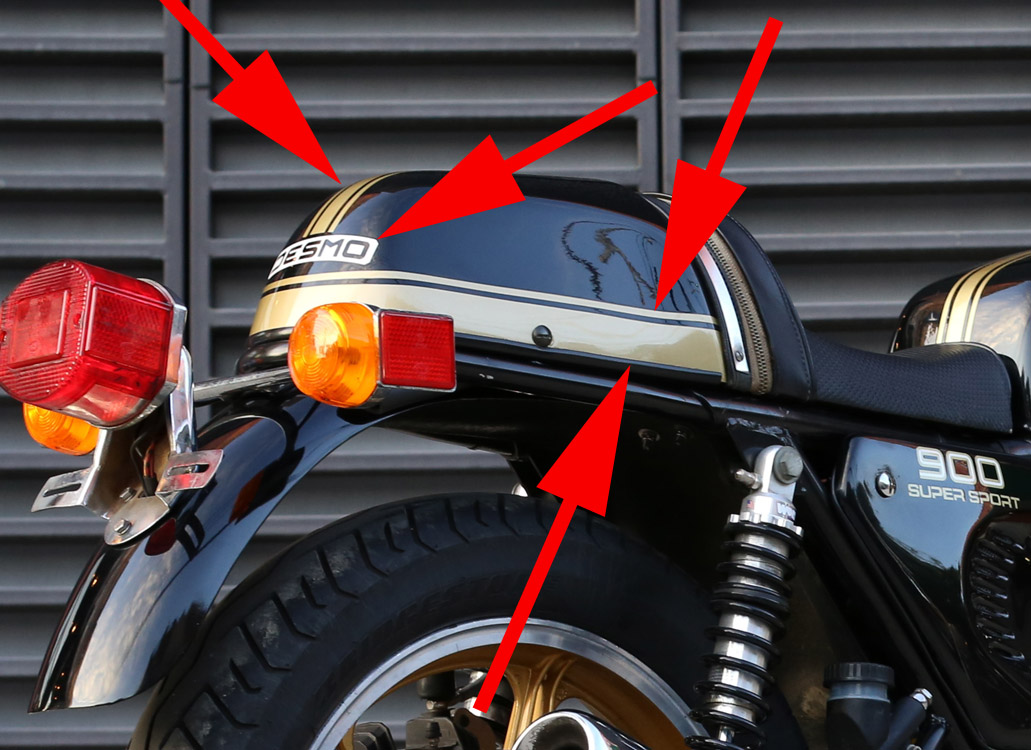 Sticker Set: Seat - 900SS Black & Gold