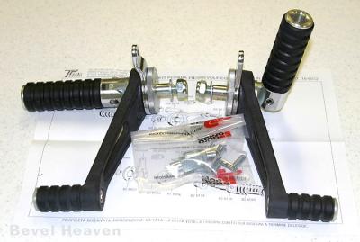 Rearset Kit by Tarozzi - Folding Pegs - Black