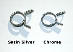 Fuel Hose Spring Clip - Chrome or Satin Finish
