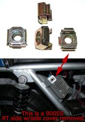8mm Nut Retainer - 750/900SS Sidecovers & 750GT Seat