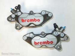 Brake Caliper Brembo 30/34 Red Logo Titanium Grey PAIR