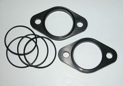 Intake Manifold Insulators - Black Aluminum - Bevel Twins