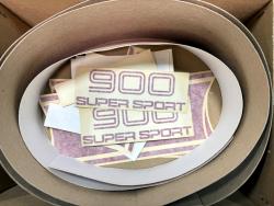 Complete Sticker Set - 900SS - kustom RED stripes etc