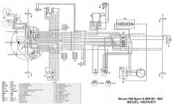 Wire Diagram - 750 Sport & 860 GT - CEV Switches