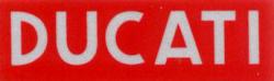 Sticker: DUCATI - reflective red/white logo - singles