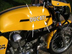 Sticker: 750 SPORT - Tank - DUCATI [several color choices]