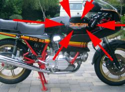 Sticker: 900S2 Gas Tank Dualline Ducati Logo