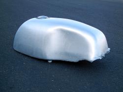 Gas Tank - Evan Wilcox Hand Formed Aluminum Tank w/Cap - early Wide Frame Sport