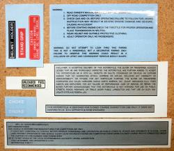 Sticker Set: 750 F1 "Warnings"