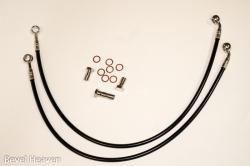 Stainless Steel Front Brake Line Kit - MC to 2 Calipers, 900SS Bevel Drive Kit