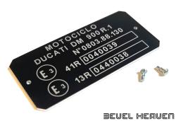 Homologation Tag - 1983-1986 Ducati MHR & S2