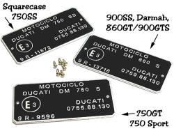 Homologation Tags - bevel drive twins