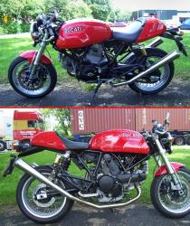 Keihan "Conti Replica" Slip-on Kit - SPORT 1000 BIPOSTO [no fairing, dual shock & silver wheel models]