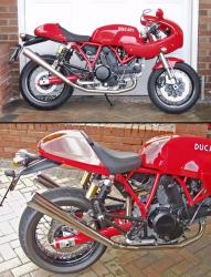 Keihan "Conti Replica" Slip-on Kit - SPORT 1000S [dual shock & black wheel models]