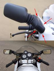 Mirror Spacer Kit - SQ Headlamp 600, 750 & 900SS