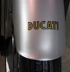 Sticker: DUCATI - gold logo - front fender singles