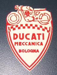 Sticker: Ducati Meccanica 'Shield' - red/white