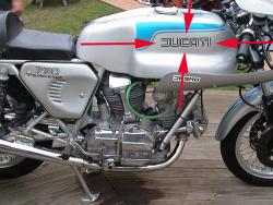 Sticker: Imola "DUCATI" -dualline- logo