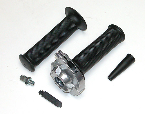 Throttle Assembly - Tommaselli/Domino Single Cable [silver aluminum body]