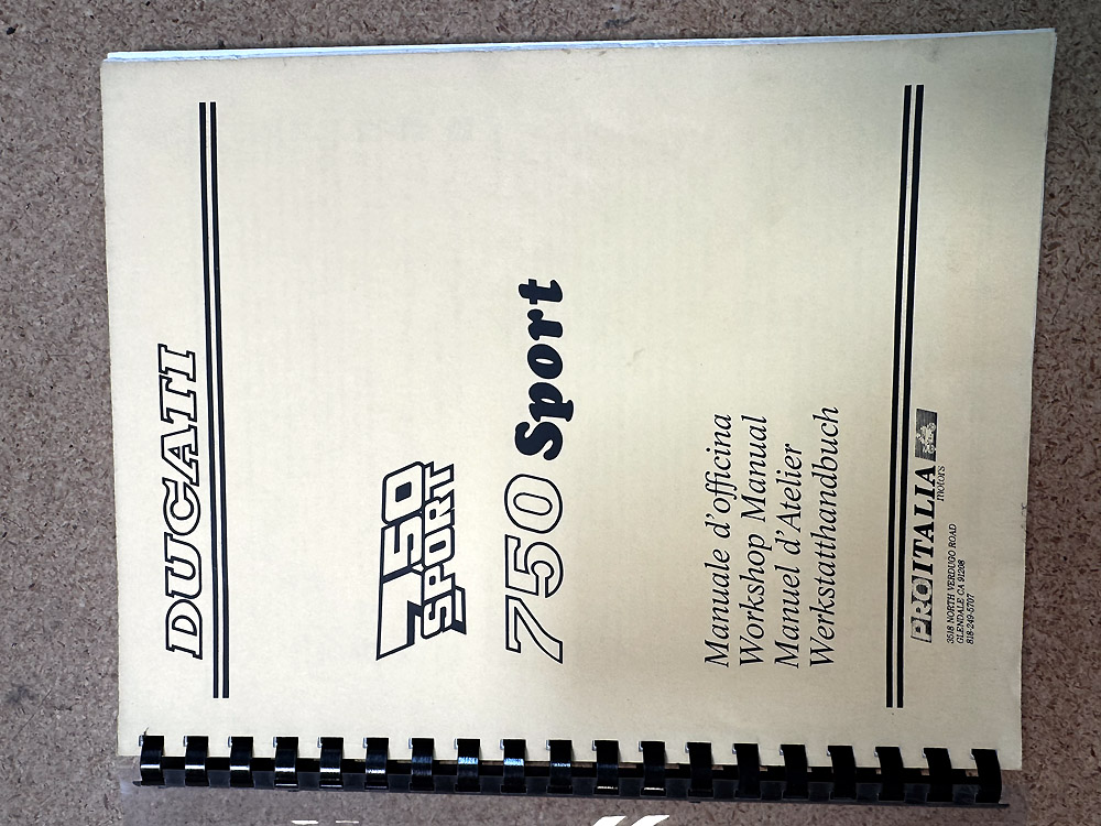 Workshop Manual - Ducati 750 Sport